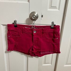 EXPRESS | Pinkish-Red Jean Shorts